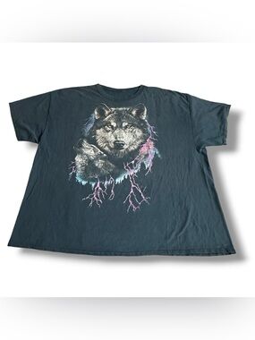 Men’s Unknown Brand Lightning Wolf T-Shirt